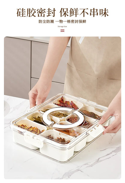 Kitchen spice storage box household with lid storage jar food grade plastic star anise seasoning sealed box