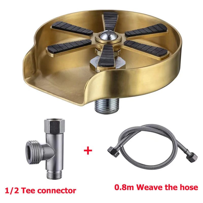 Kitchen Sink Cup Washer Automatic Stainless Steel Pressure Spray Washer Cup Cleaning Tool Faucet Bar Rinser Coffee Pitcher