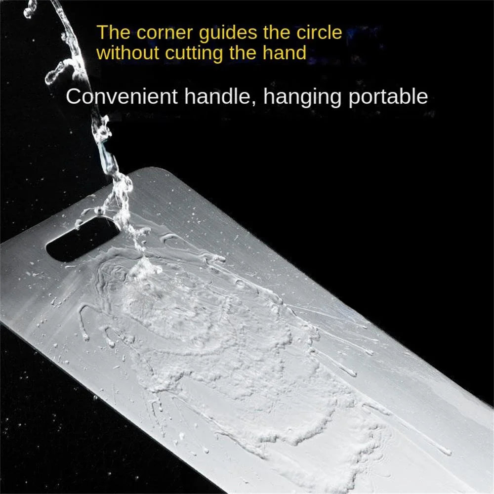 316 Stainless Steel Double-Sided Cutting Board – Thickened Kitchen Chopping & Dough Kneading Board