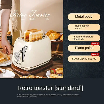 220V Retro Bread Maker Toaster – Multifunction Automatic Breakfast Machine