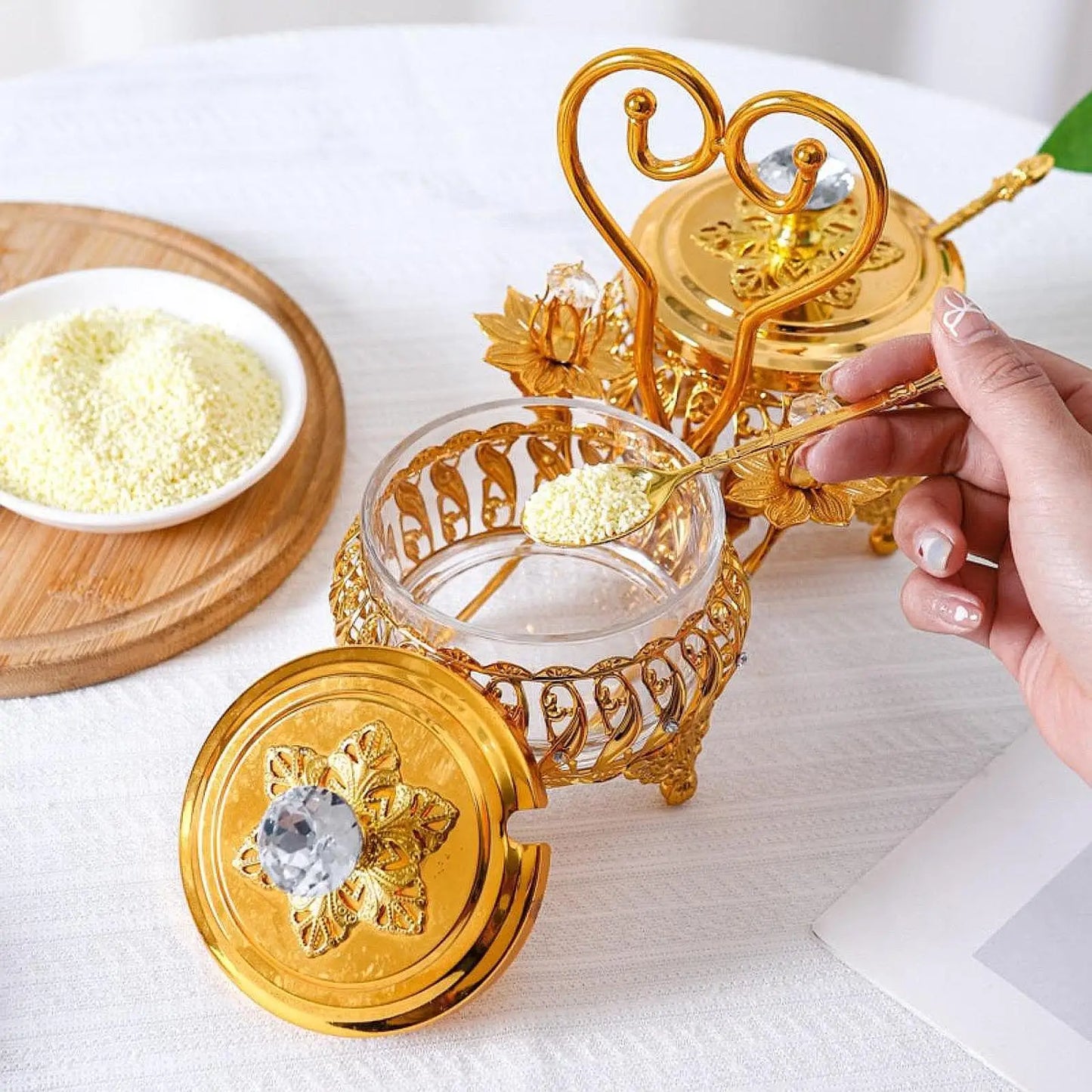 Seasoning Box Snack Plates Food Storage Organizer Condiment Jar Sugar Pots for Parties Dining Room Wedding Banquet Event