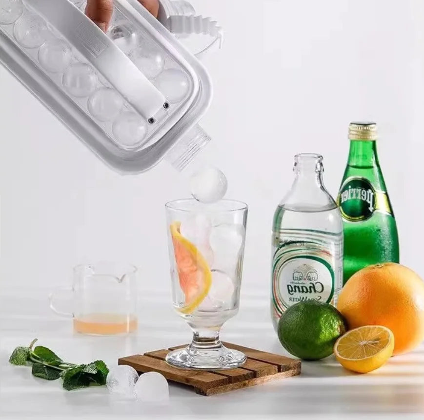 2-in-1 Silicone Ice Ball & Cold Drink Mold – Portable Collapsible Ice Maker for Home, Travel & Drinks
