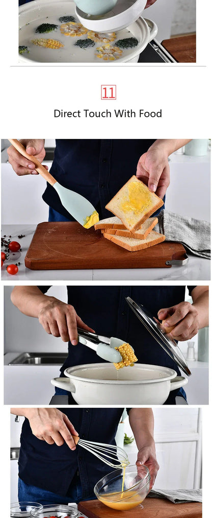 Cooking Utensils Set, Heat Resistant, Non - Stick, Baking Tool Kit, Kitchen Accessories, Silicone Kitchenware