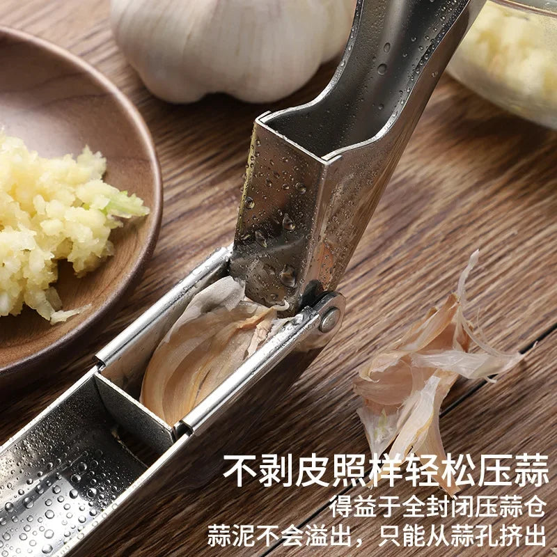 Kitchen supplies stainless steel garlic press garlic masher garlic grinder  home manual kitchen ginger