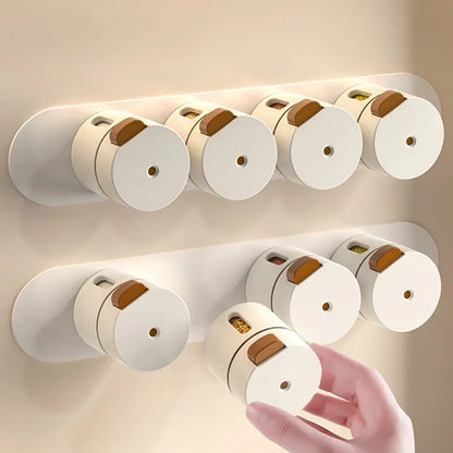 Kitchen Supplies Magnetic Spice Jars Set Pepper Seasoning Plastic Spice Tins Storage Jars Tins Sprays Organizer Rack Home