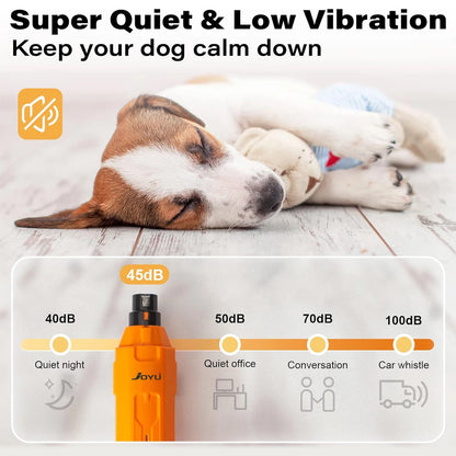 6-Speed Electric Dog Nail Grinder – Super Quiet Rechargeable Pet Nail Trimmer