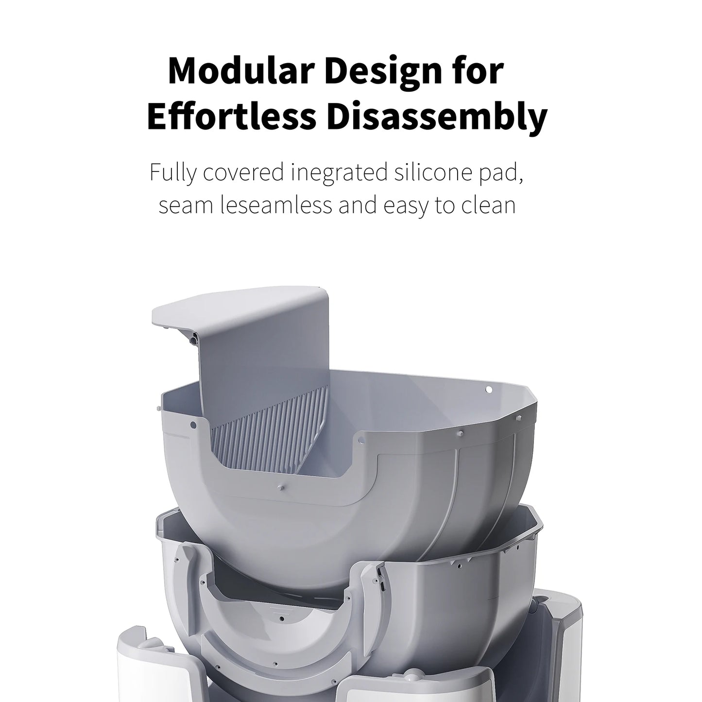 F6 Self-Cleaning Automatic Cat Litter Box – Open-Top Smart Design with Odor Control & Safety Protection