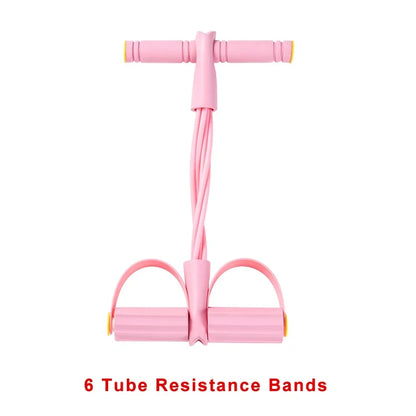 4-Level Resistance Bands with Non-Slip Handles for Abs, Core Strength & Home Fitness