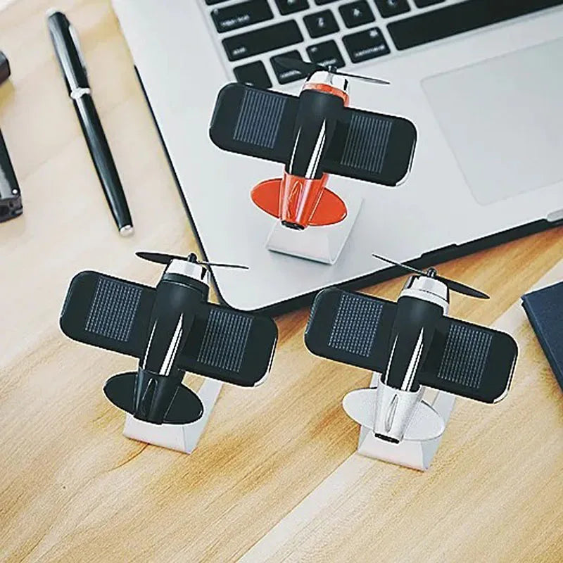 2025 Solar Aircraft Car Ornament – Creative Car Interior Scented Perfume for Center Console