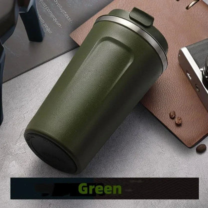 Vacuum Insulated Coffee Mug - 380/510ml Leak-Proof Thermal Travel Cup for Hot Tea, Stainless Steel Thermos