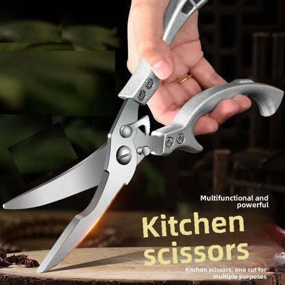 Stainless Steel Kitchen Food Scissors, A Multifunctional Kitchen Tool Suitable for Cutting Chicken Bones, Fish, and Vegetables