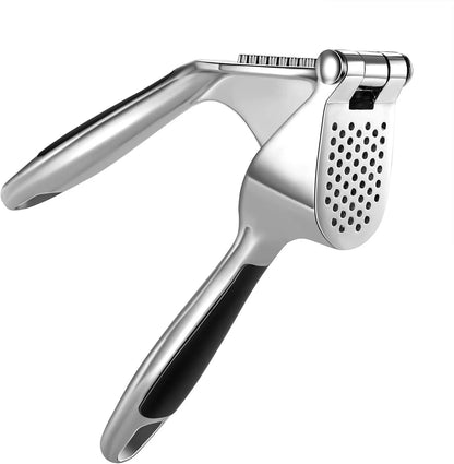 Garlic Press & Mincer – Zinc Alloy Crusher with Ergonomic Soft Grip Handle, Easy to Squeeze & Clean