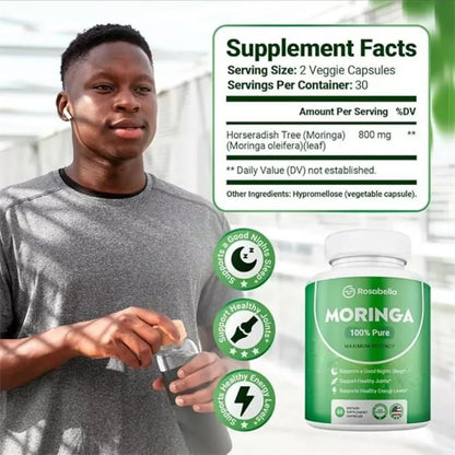 Organic Moringa Capsules – Immune Support & Gut Health Supplement