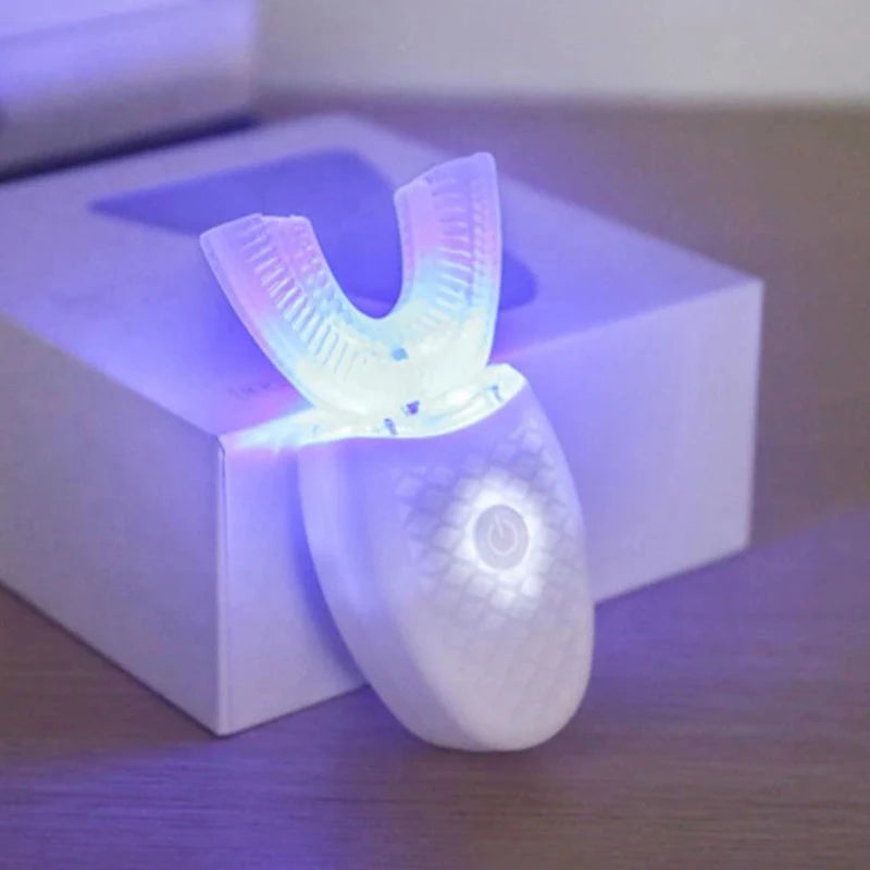 Home Use Teeth Whitening Kit with 5 LED Blue Lights 30 Mins Battery Version Powder Version