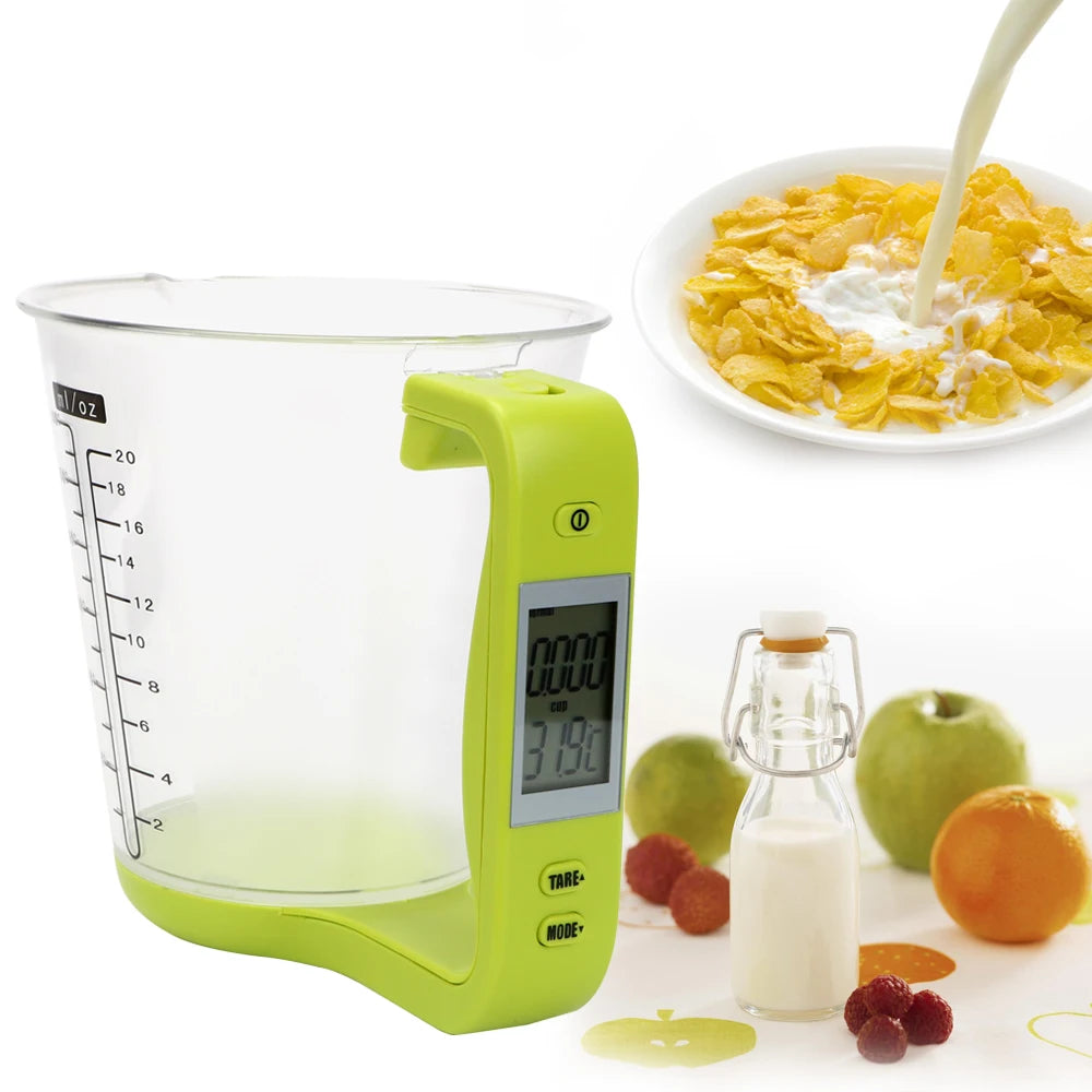 Kitchen Scales with LCD Display Digital Beaker Electronic Tool Hostweigh Measuring Cup Temperature Measurement Cups