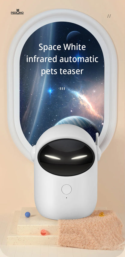 Automatic Laser Cat Toy – Rechargeable Interactive Pet Teaser with Auto-Rotation & Fast/Slow Modes