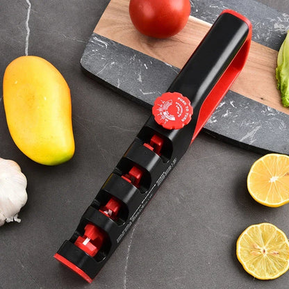 Kitchen Knife Sharpener 4-in-1 Angle Adjustable for Home Precision Scissors Professional Knives and Whetstone Sharpener Tools