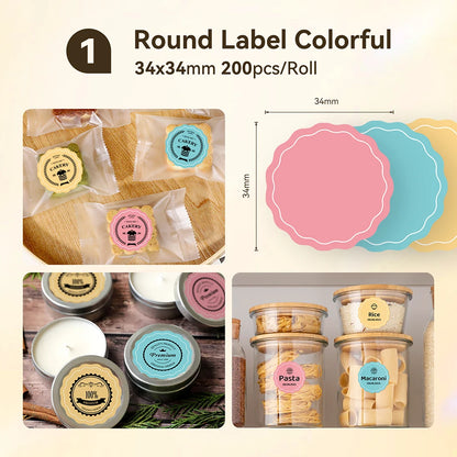 NIIMBOT B1 Portable 2-Inch Thermal Label Printer – Mini Bluetooth Sticker & Adhesive Tape Printer for Smartphones & PC