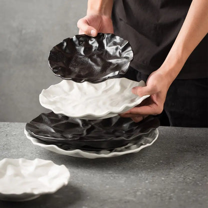 Kitchen Organizer Ceramic Western Cuisine Plate Reusable Creative Storage Dish Multi-Function Steak Plate Commercial