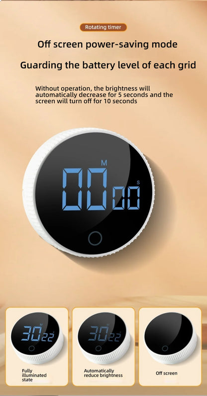Kitchen magnetic timer rotating type Timer Timer Reminder Kitchen Barware Houseware Self-discipline learning countdown