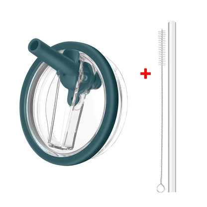 40oz Flip Straw Leak-Proof Lid – Replacement Tumbler Cover for Stanley Cup with Spill-Proof Straw