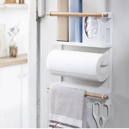 Magnetic Refrigerator Storage Shelf – Metal Spice & Condiment Organizer Rack for Kitchen