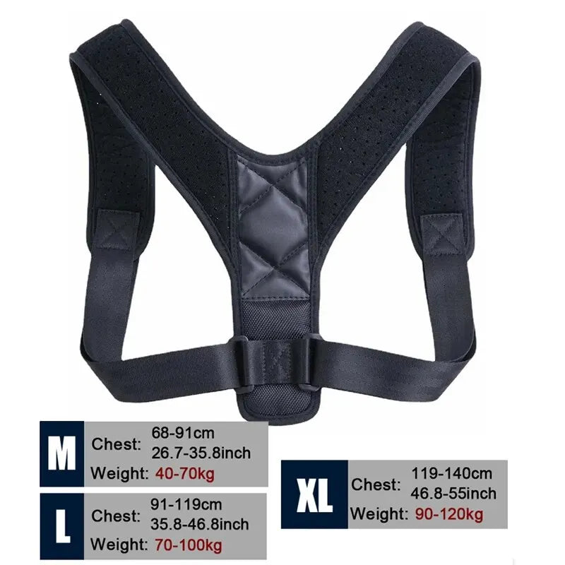 Back Posture Correction Belt – Breathable Unisex Support for Hunchback Prevention & Sitting Posture Improvement