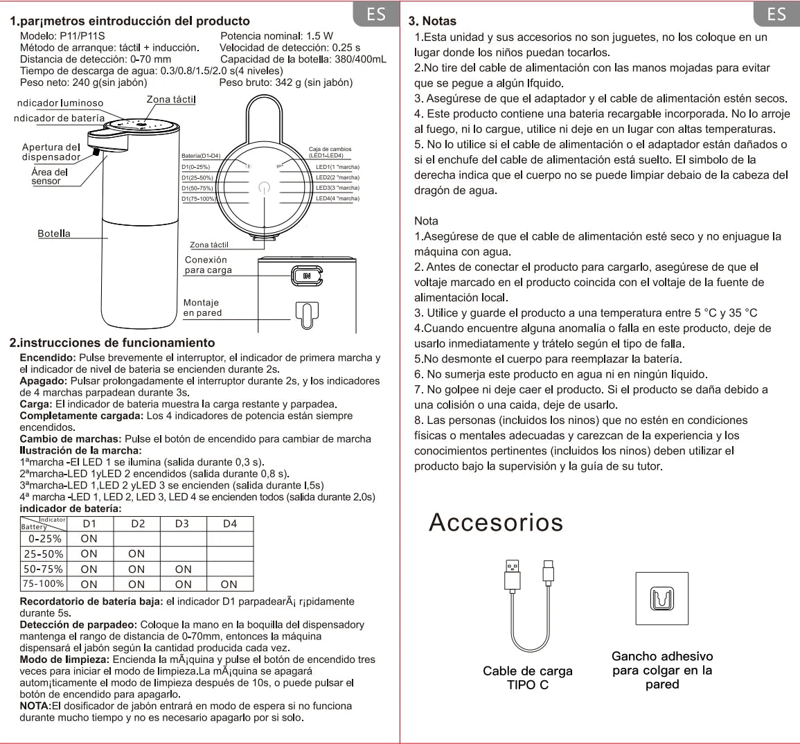 Automatic Liquid & Foam Soap Dispenser – Touchless Electric Dispenser with Infrared Sensor, USB Rechargeable