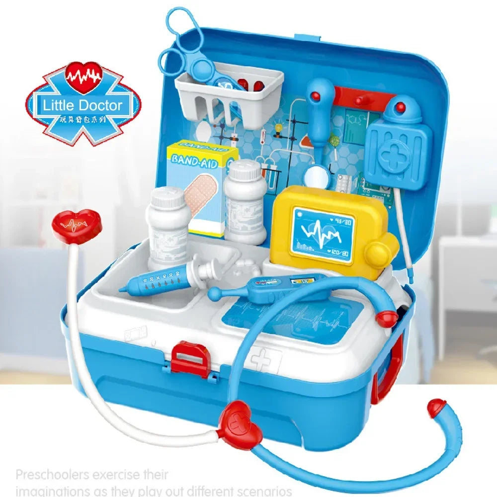 17PCS Kids Pretend Doctor Set with Backpack – Portable Medical Role Play Toys for Children