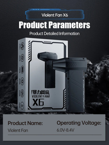 Violent Fan 400000RPM Brushless Turbo Jet Blower – 53m/s Powerful Air Blower & Vacuum Dust Cleaner, Type-C Fast Charging