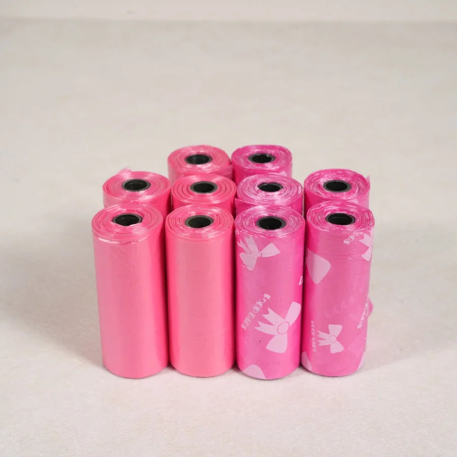 120-Pack Extra Thick Dog Poop Bags – Leakproof Waste Bags in Pink & Purple, High-Quality Polyethylene