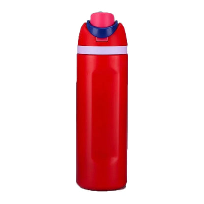 JUSTINLAU 19/24/32oz Stainless Steel Thermos Cup – Kids Fruit Mug & Travel Straw Vacuum Flask for Hot & Cold Drinks