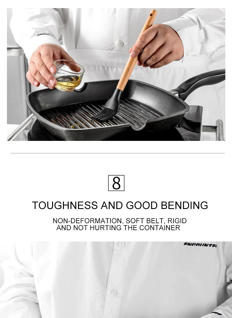 Silicone Kitchen Utensil Set BPA Free Kitchen Cooking Baking Tools Set Kitchen Accessories Gadgets Kitchenware With Container N.