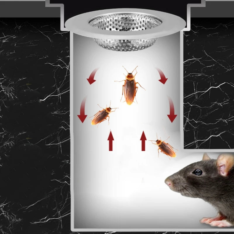 Stainless Steel Sink & Shower Drain Strainer – Hair Catcher, Food & Slag Stopper for Kitchen & Bathroom