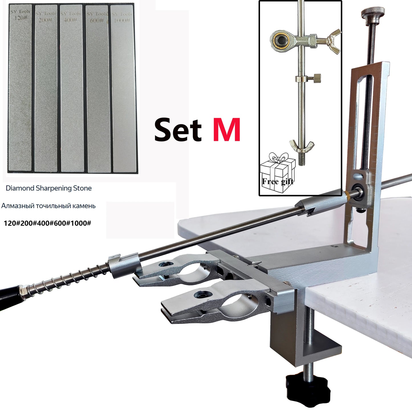 S09 Professional kitchen chef knives and accessories Knife sharpener machine with diamond rolling sharpener sharpening stone