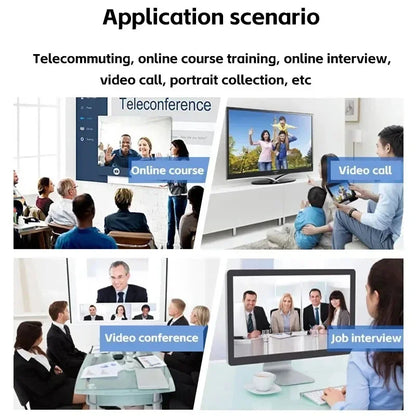 1080P HD USB Webcam for PC – Built-In Microphone, Tripod-Ready Network Camera for Work