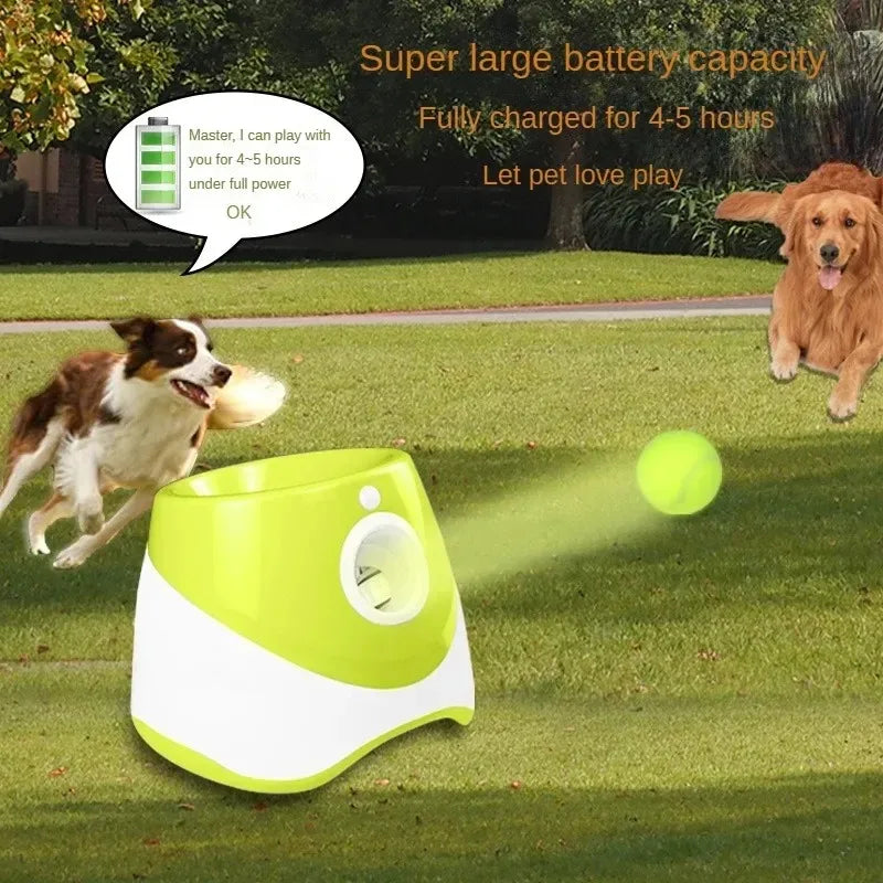 Automatic Dog Ball Launcher – USB Rechargeable Interactive Tennis Ball Thrower Toy