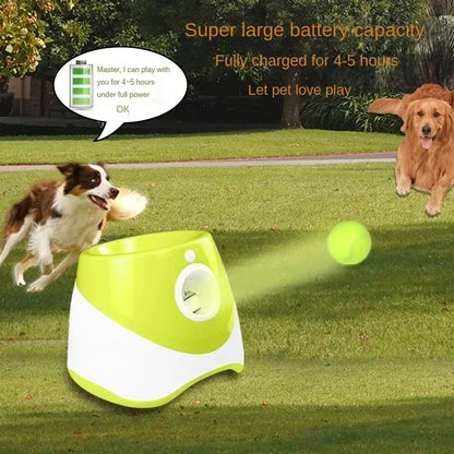 Automatic Dog Ball Launcher – USB Rechargeable Interactive Tennis Ball Thrower Toy