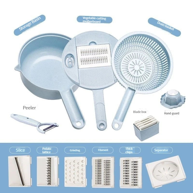 Kitchen Slicer And Chopper Ten In One Set Potato Slice And Slicing Multi-function Slicer Kitchen Appliances Kitchen Utensils