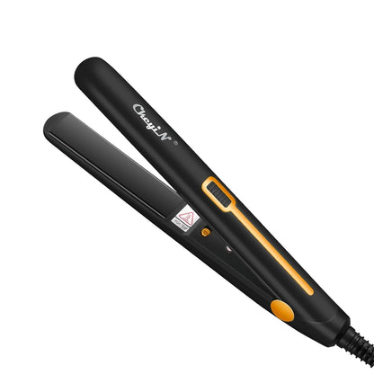 CkeyiN Mini Hair Flat Iron 2-in-1 – Portable Hair Straightener & Curler with Constant Temperature