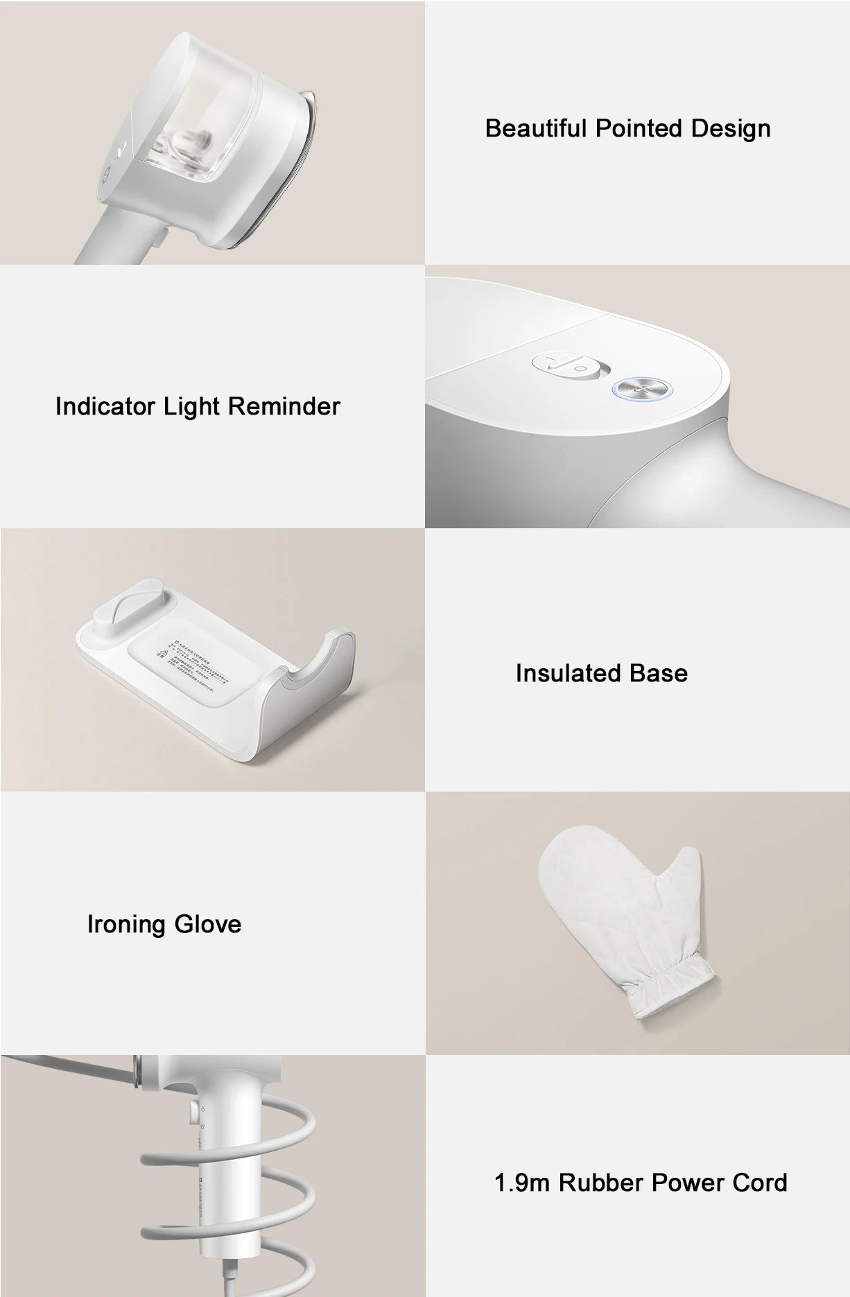 Portable Garment Steamer – Xiaomi Mijia Fast Heat Vertical Iron for Wrinkles, Travel & Home