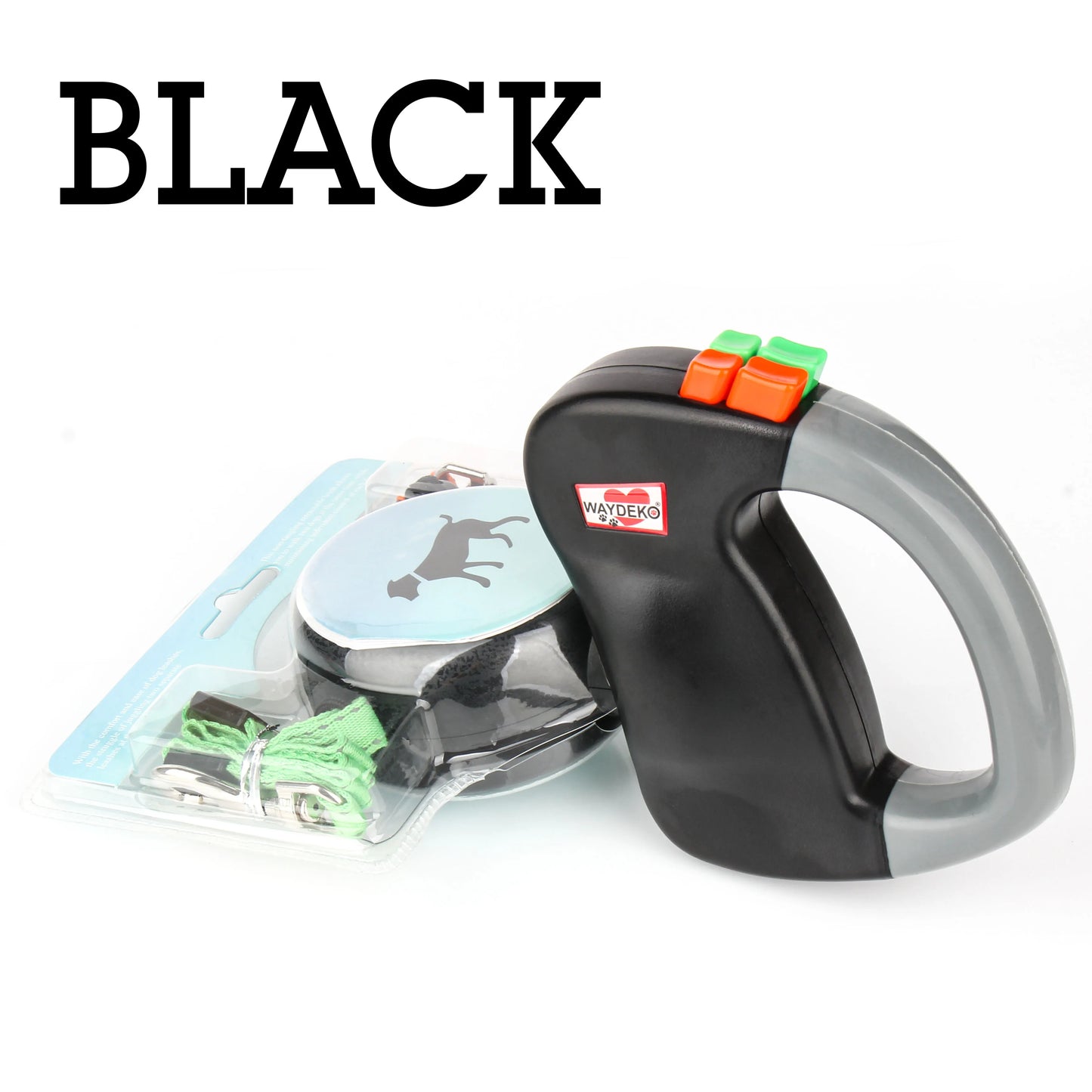 Dual Dog Retractable Leash for 2 Dogs – 10ft Auto-Untangle Reflective Leads, 50lbs Per Dog, Color-Coded Control