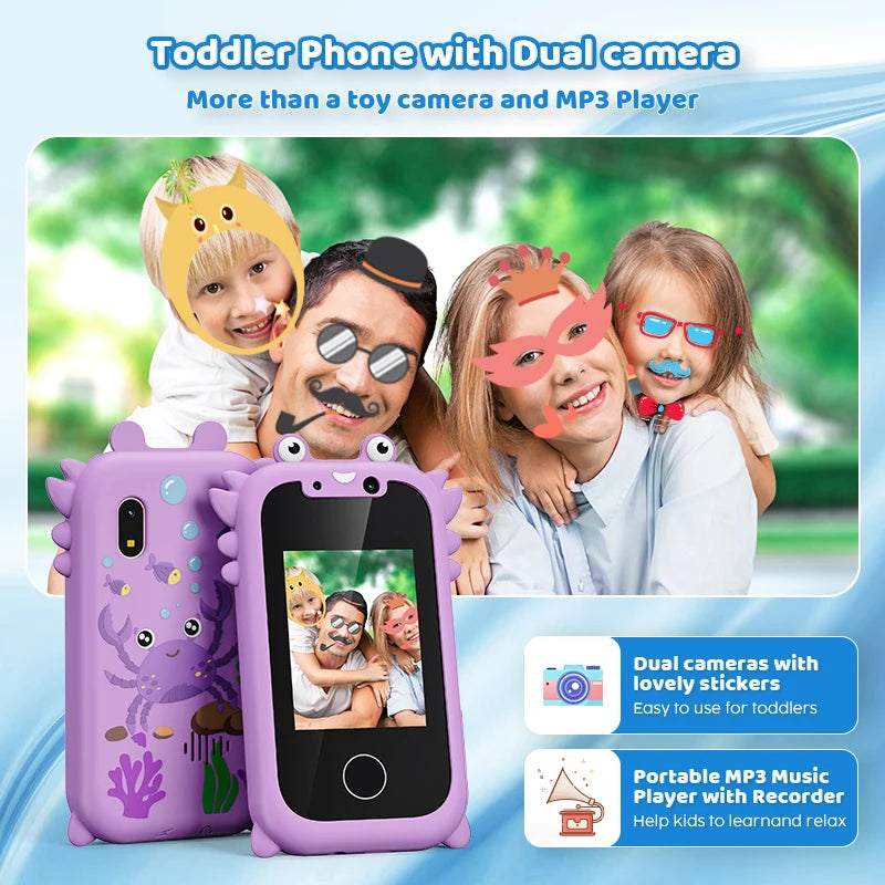 Kids Smart Phone Toy with Touchscreen & Camera | Toddler Learning Cell Phone for Girls | Christmas Birthday Gift with Games & Music