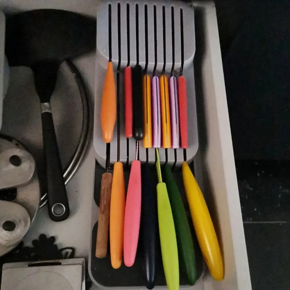Practical Drawer Organizer Knives Separation Finishing Storage Box Knife Organizer Kitchen Accessories High Quality