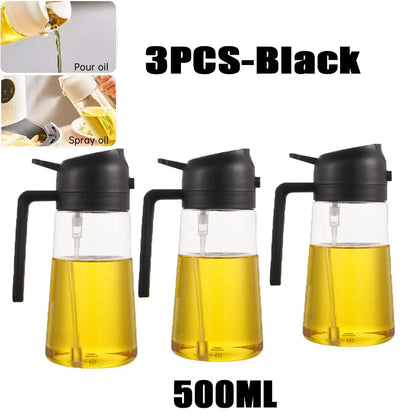 Oil Spray Bottle –  200/300/500ML , reliable  Plastic Cooking Sprayer, Olive Oil, Vinegar & BBQ