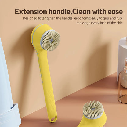 Electric Shower Brush – Rechargeable IPX7 Waterproof, 3-Speed 6-in-1 Wireless Body Scrubber