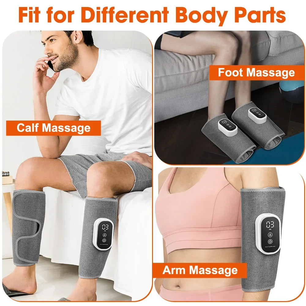 Wireless Electric Leg Massager – 360° Air Compression Calf Massager, 3 Massage Modes
