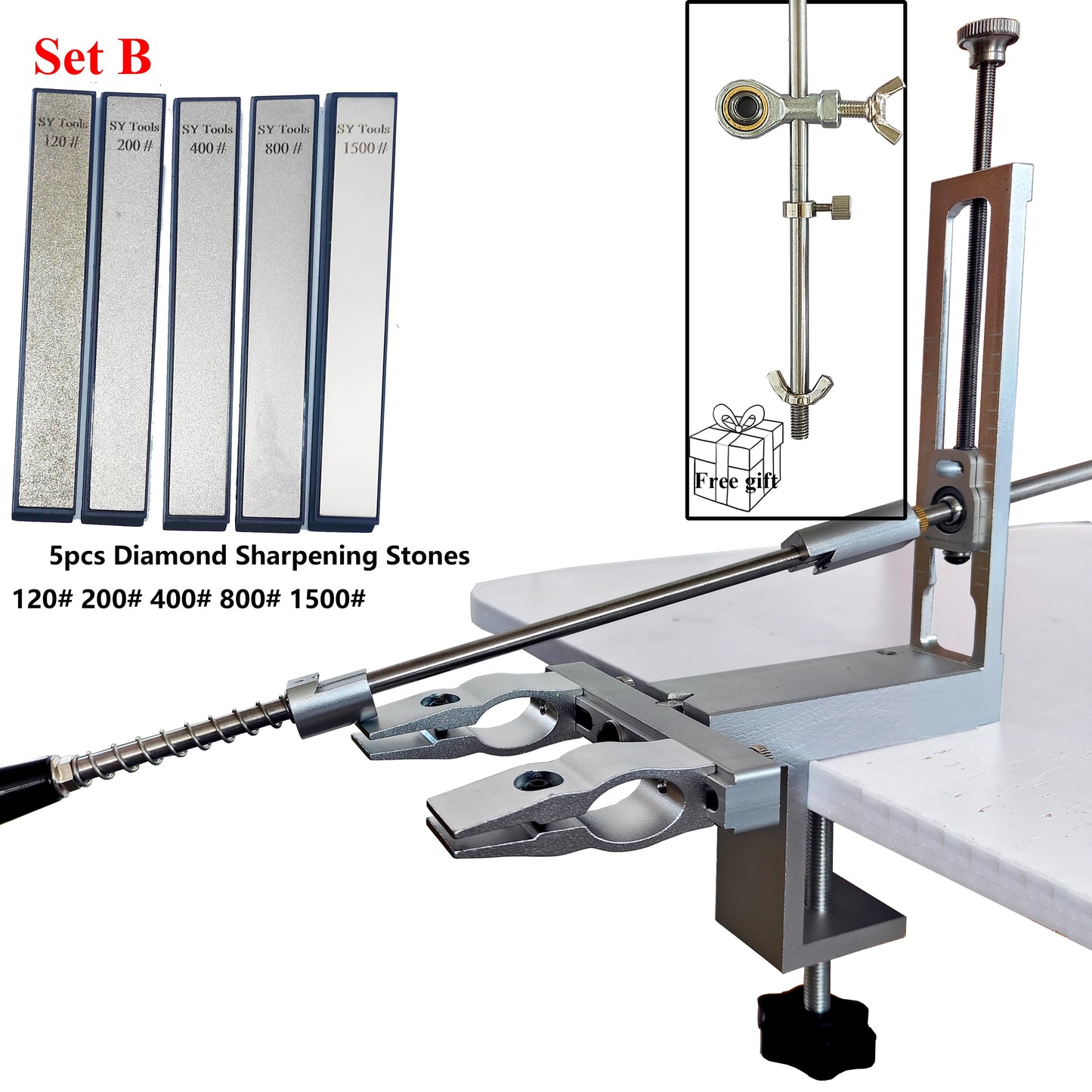 S09 Professional kitchen chef knives and accessories Knife sharpener machine with diamond rolling sharpener sharpening stone