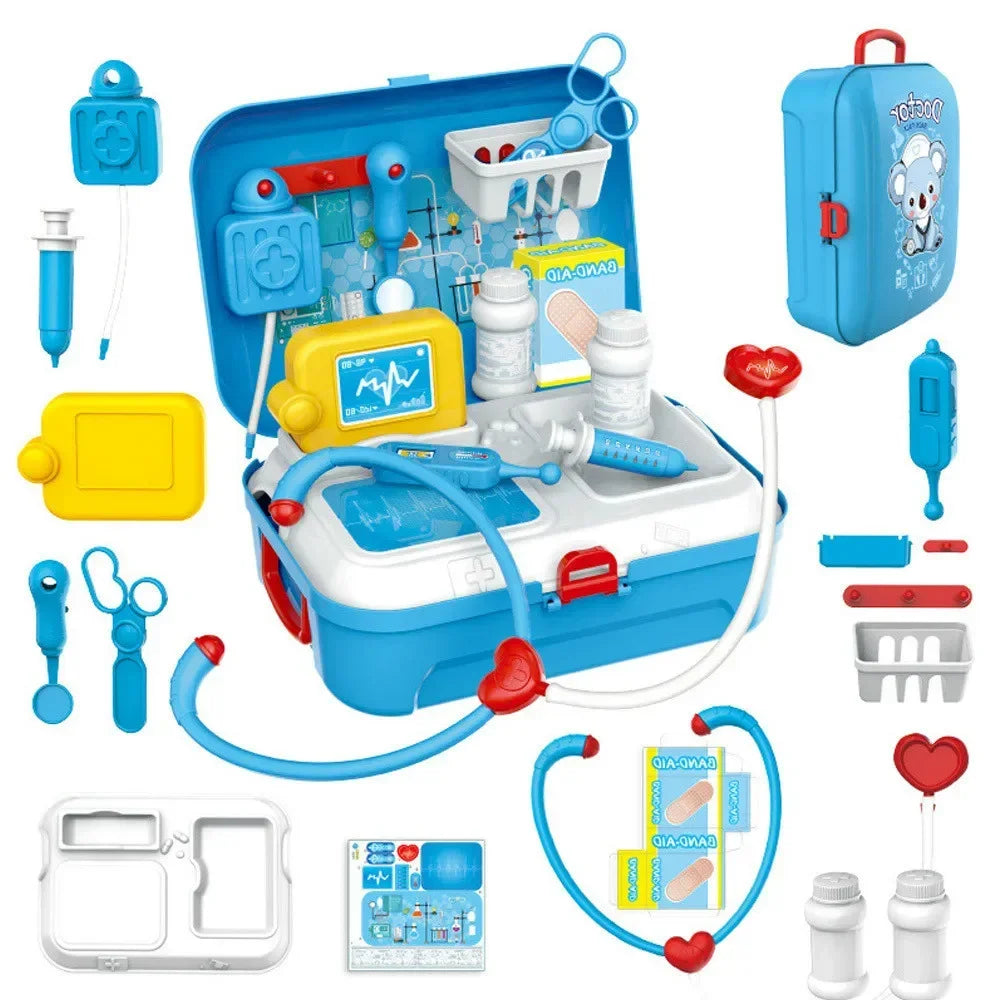 17PCS Kids Pretend Doctor Set with Backpack – Portable Medical Role Play Toys for Children