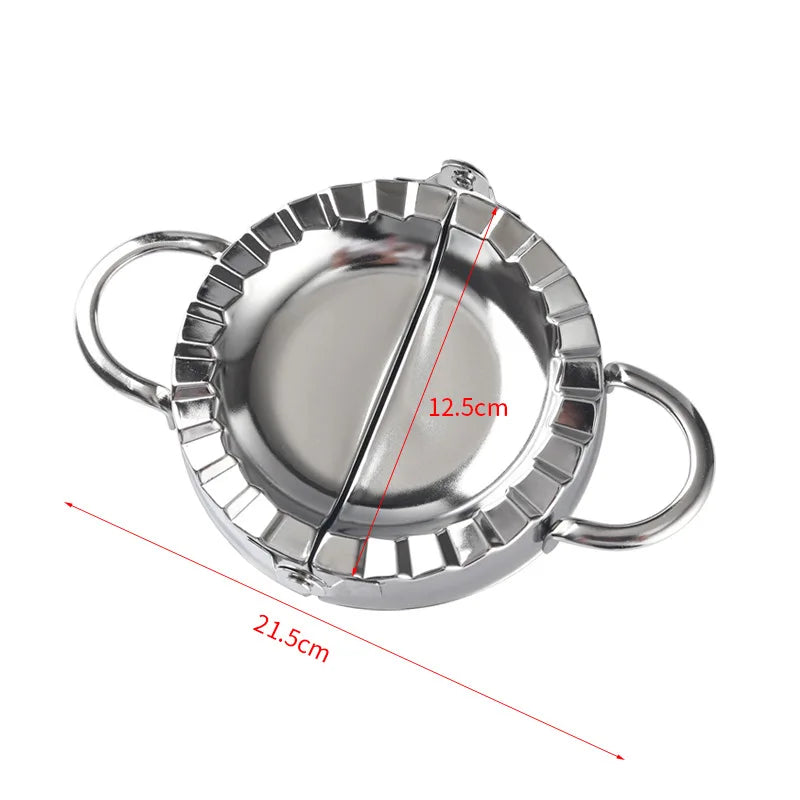 Stainless Steel Dumpling Mold Press – Eco-Friendly Manual Kitchen Tool, 9.5/12.5/15.8cm